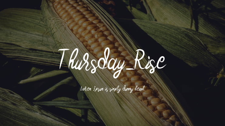 Thursday_Rise Font