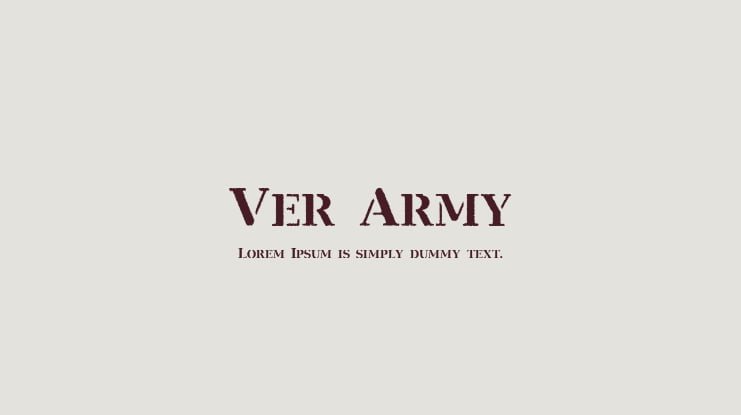 Ver Army Font