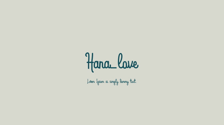 Hana_love Font