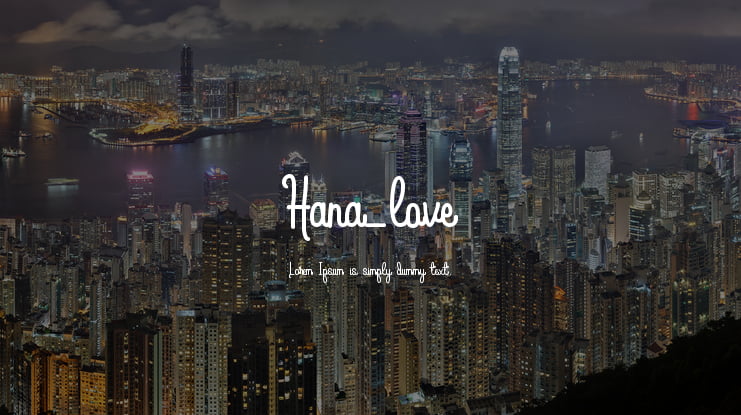 Hana_love Font
