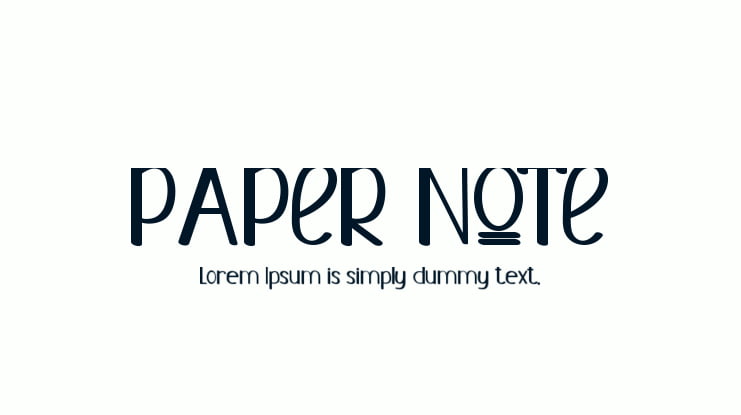 PAPER NOTE Font
