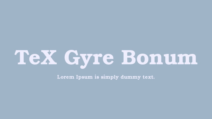 TeX Gyre Bonum Font Family