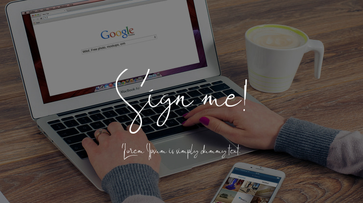 Sign me! Font