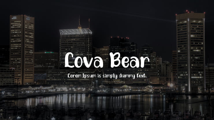 Lova Bear Font Family