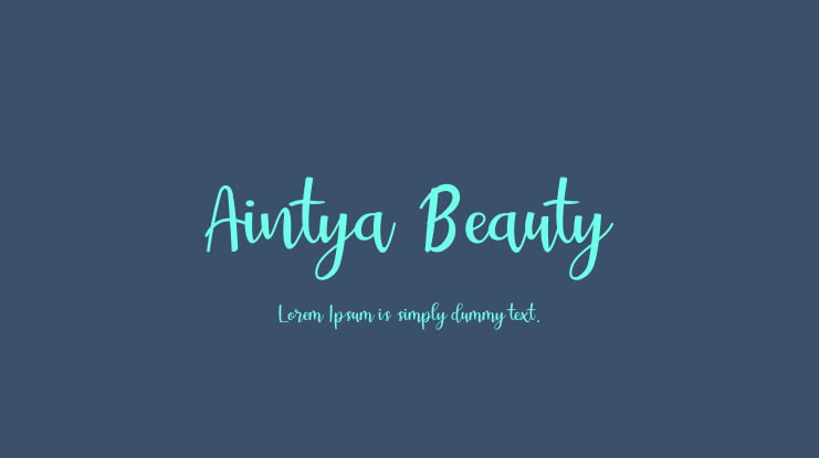 Aintya Beauty Font