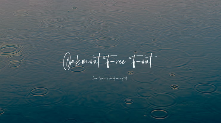 Oakmont Free Font