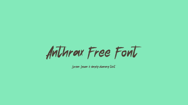 Anthrax Free Font