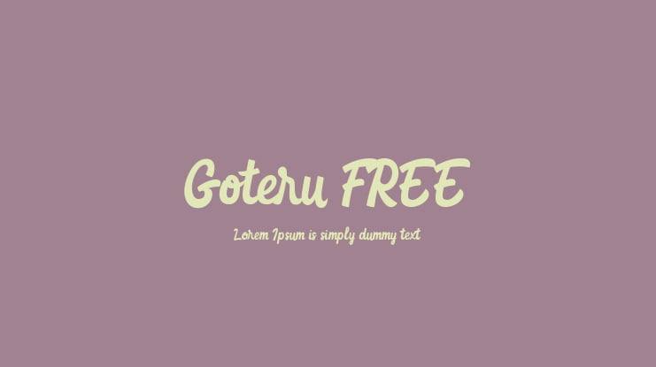 Goteru FREE Font