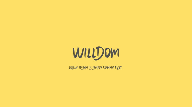 WILLDOM Font