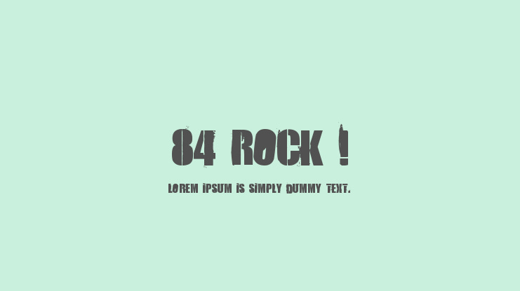 84 Rock ! Font