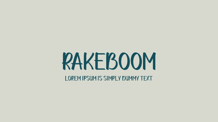 RAKEBOOM Font