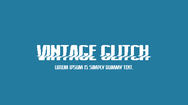 Vintage Glitch Font