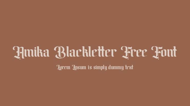 Amika Blackletter Free Font