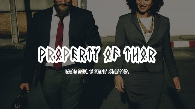 Property of Thor Font
