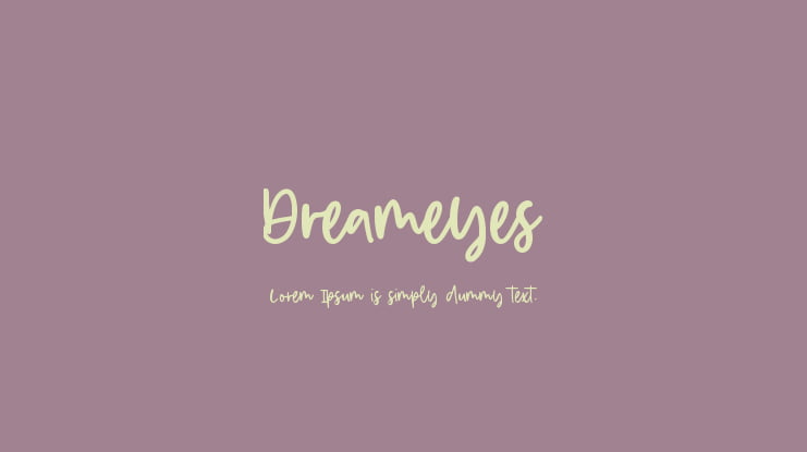 Dreameyes Font