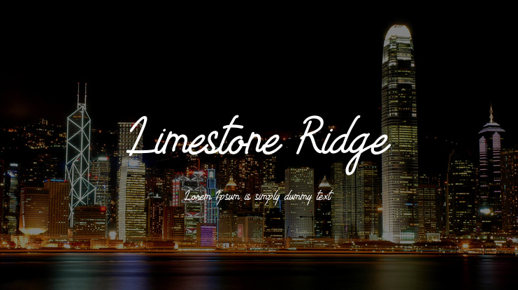 Limestone Ridge Font