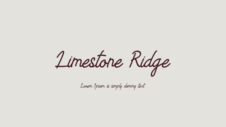 Limestone Ridge Font
