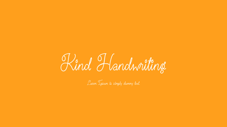 Kind Handwriting Font Family