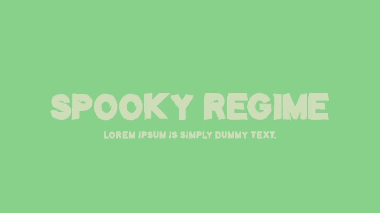 Spooky Regime Font