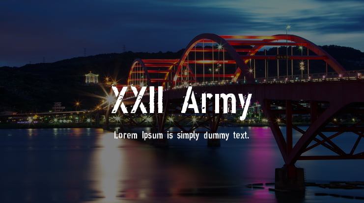 XXII Army Font Family