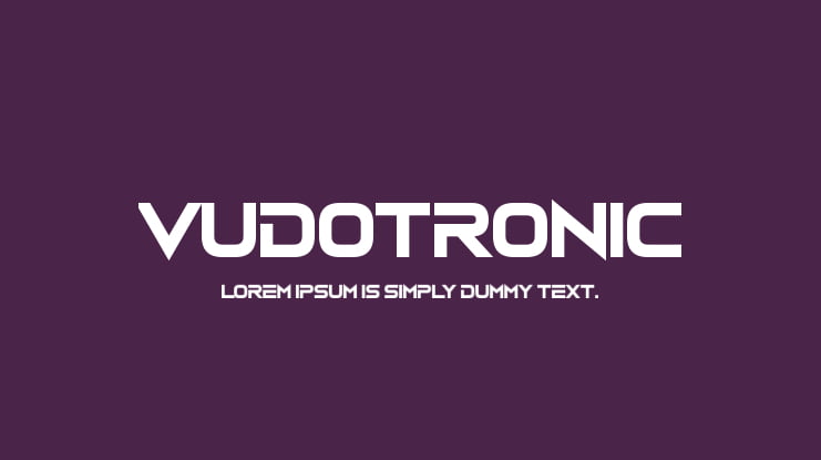 Vudotronic Font