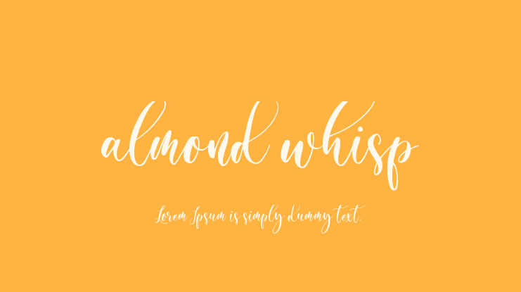 almond whisp Font
