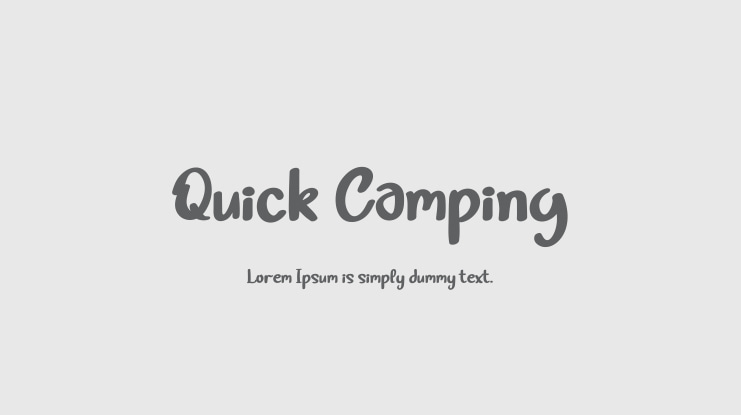 Quick Camping Font