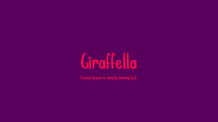 Giraffella Font