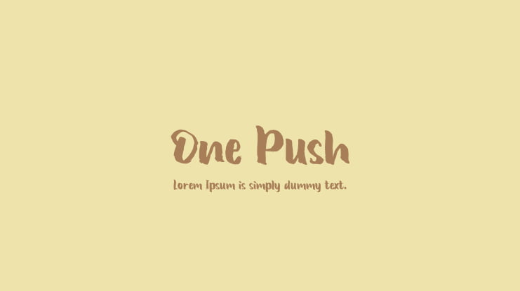 One Push Font