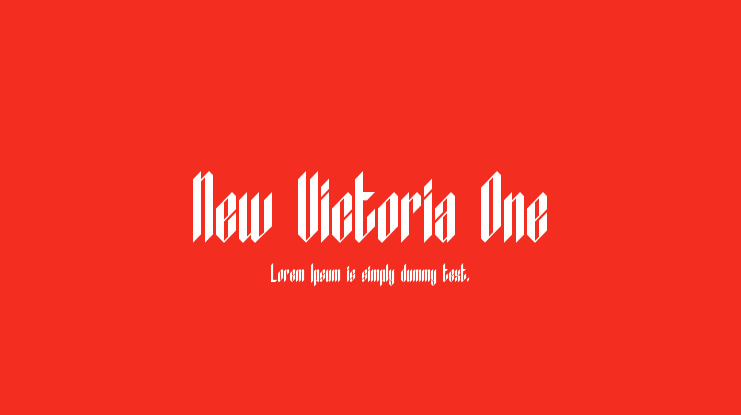 New Victoria One Font