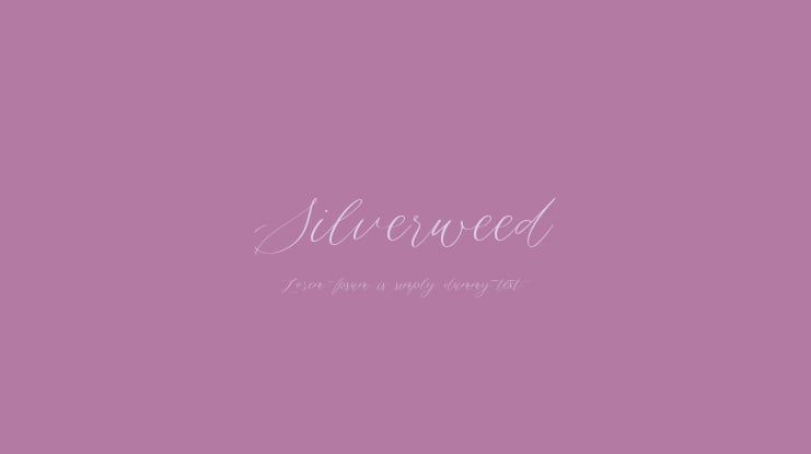 Silverweed Font