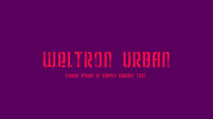 Weltron Urban Font
