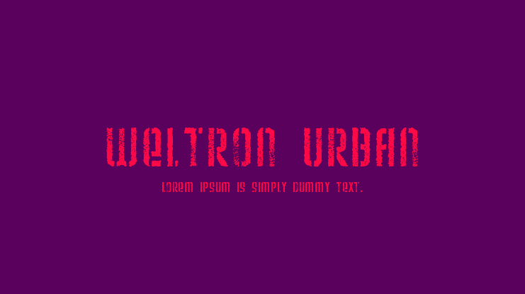 Weltron Urban Font
