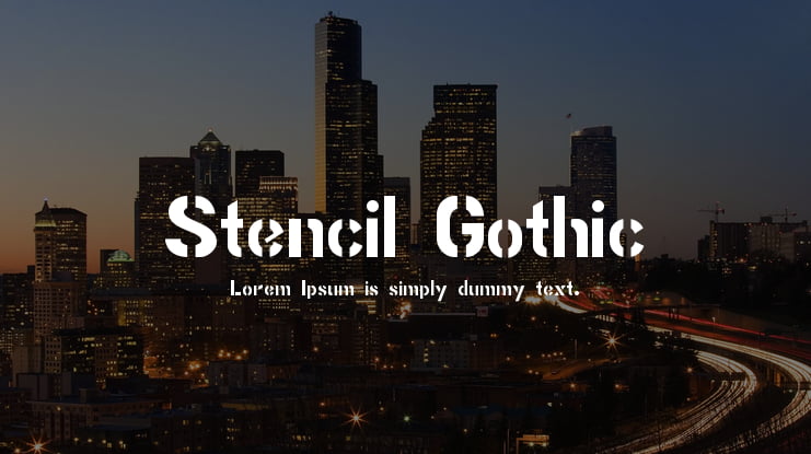 Stencil Gothic Font