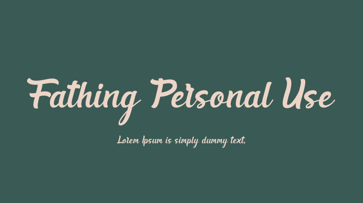 Fathing Personal Use Font