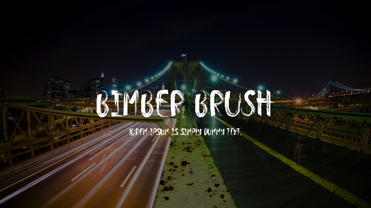 Bimber Brush Font