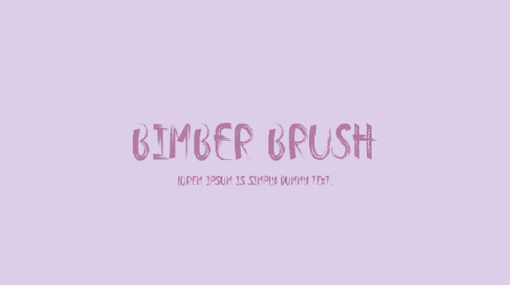 Bimber Brush Font