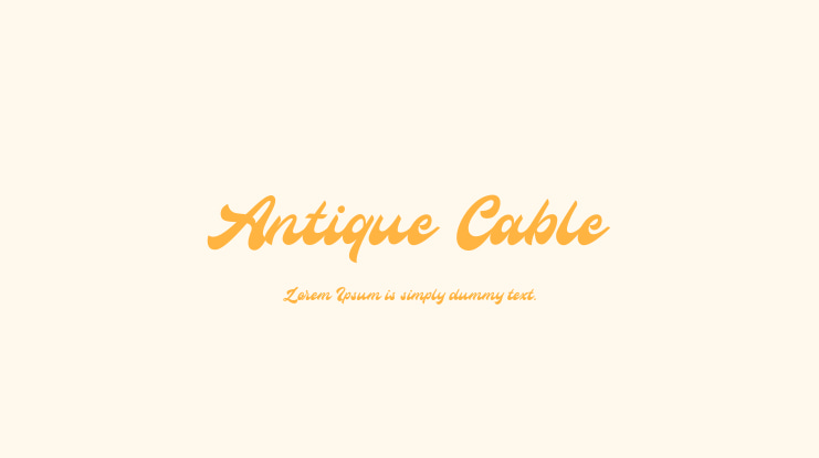 Antique Cable Font