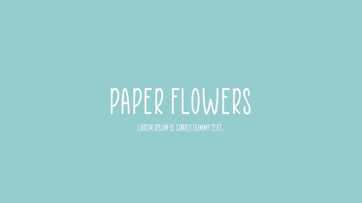 Paper Flowers Font