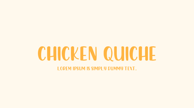 Chicken Quiche Font