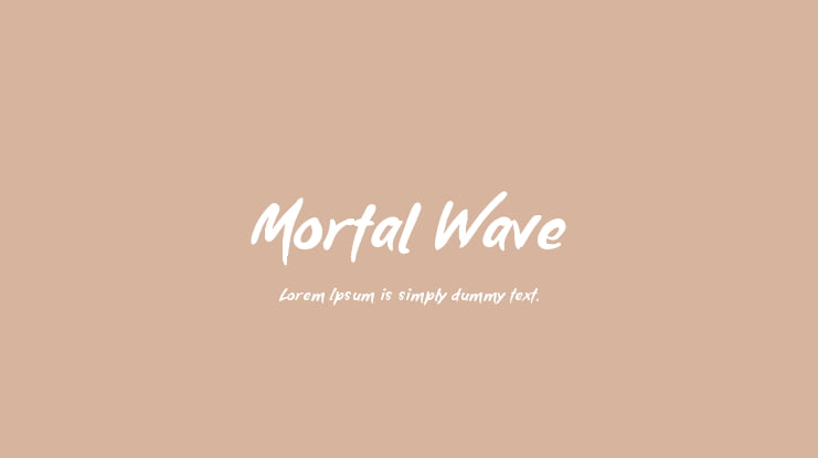 Mortal Wave Font