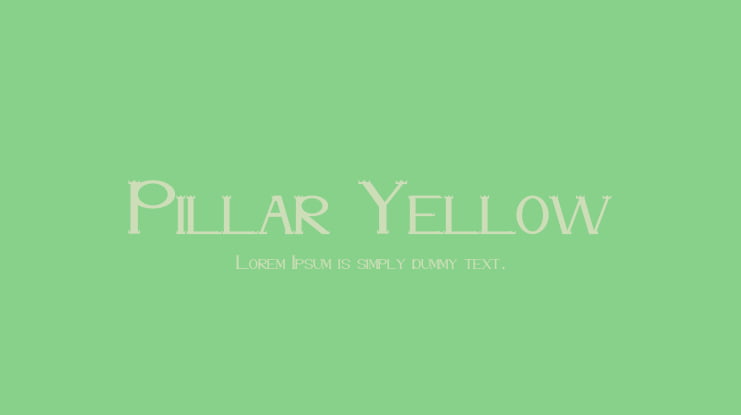 Pillar Yellow Font Family