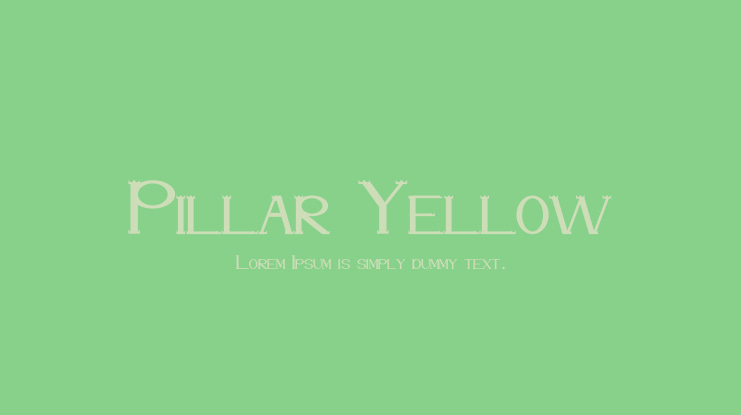 Pillar Yellow Font Family