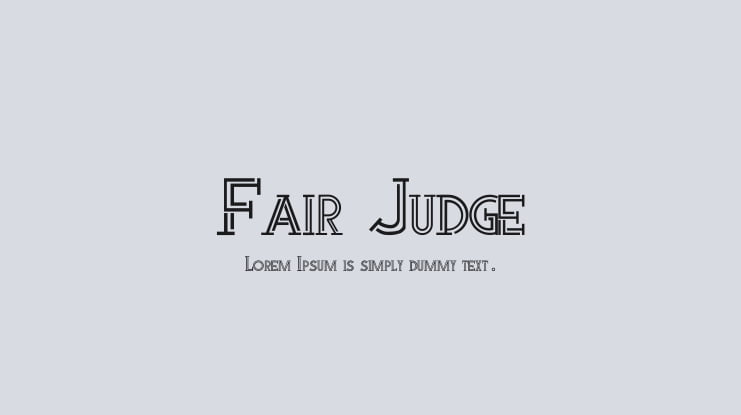 Fair Judge Font Family