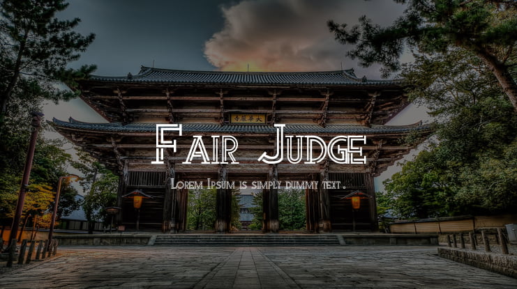 Fair Judge Font Family