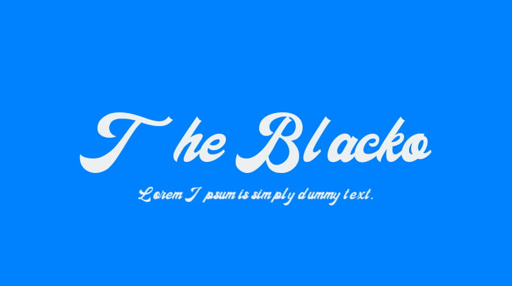 The Blacko Font
