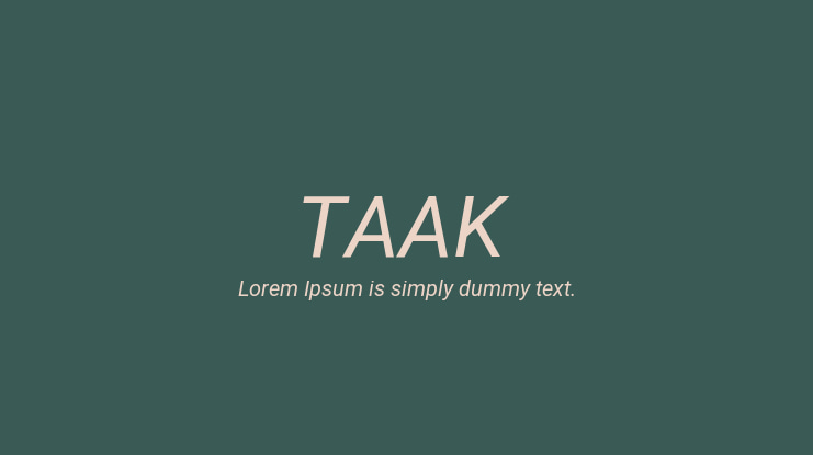 TAAK Font Family