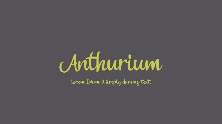 Anthurium Font Family