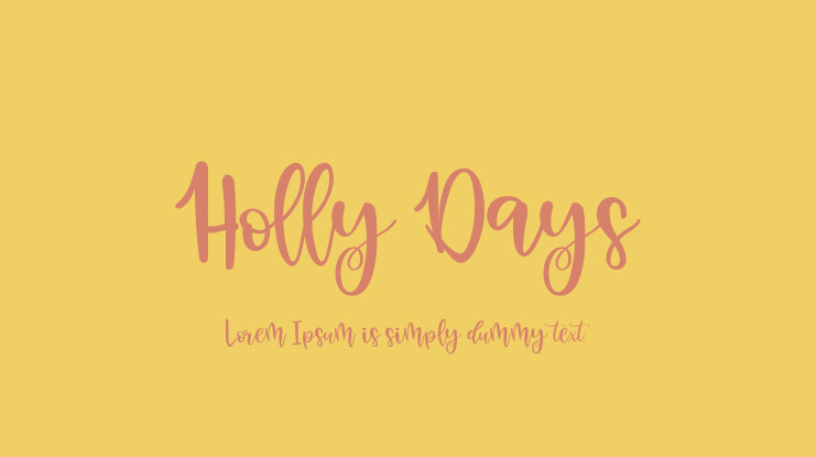 Holly Days Font