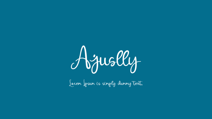 Ajuslly Font Family